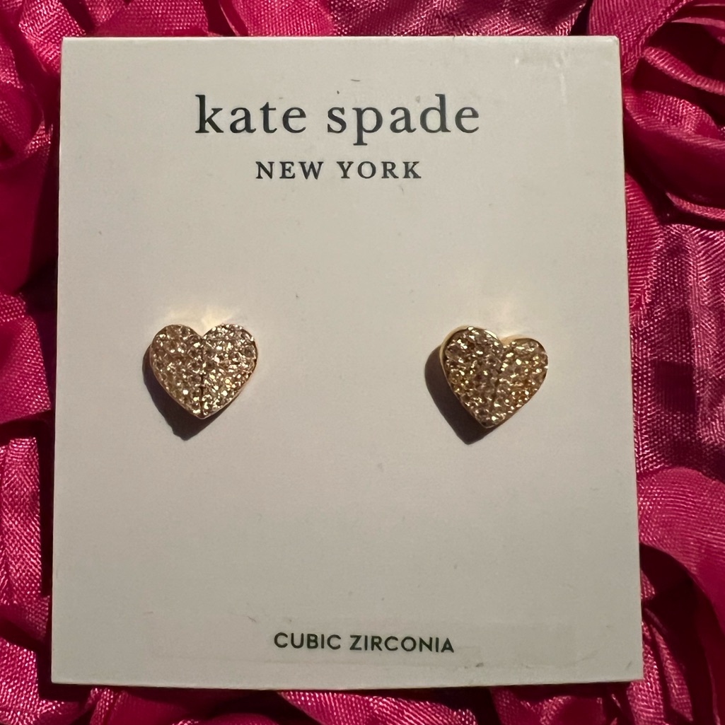 New Kate Spade Heart Stud Earrings